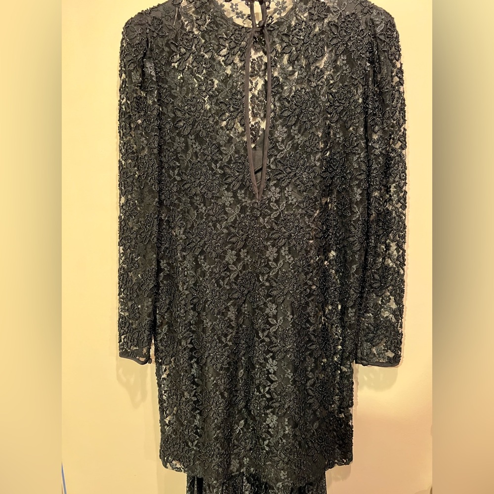 Vintage Nancy Johnson beaded evening dress - small size 8